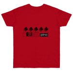 Camiseta punto liso - Rojo - Camiseta «Es quinto pino» Camiseta punto liso - Rojo - Camiseta «Es quinto pino»