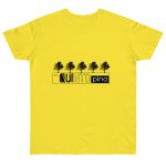 Camiseta punto liso - Amarillo solar - Camiseta «Es quinto pino» Camiseta punto liso - Amarillo solar - Camiseta «Es quinto pino»