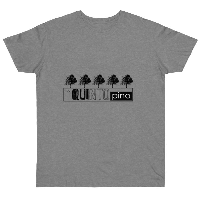 Camiseta punto liso - Gris deportivo jaspeado - Camiseta «Es quinto pino»