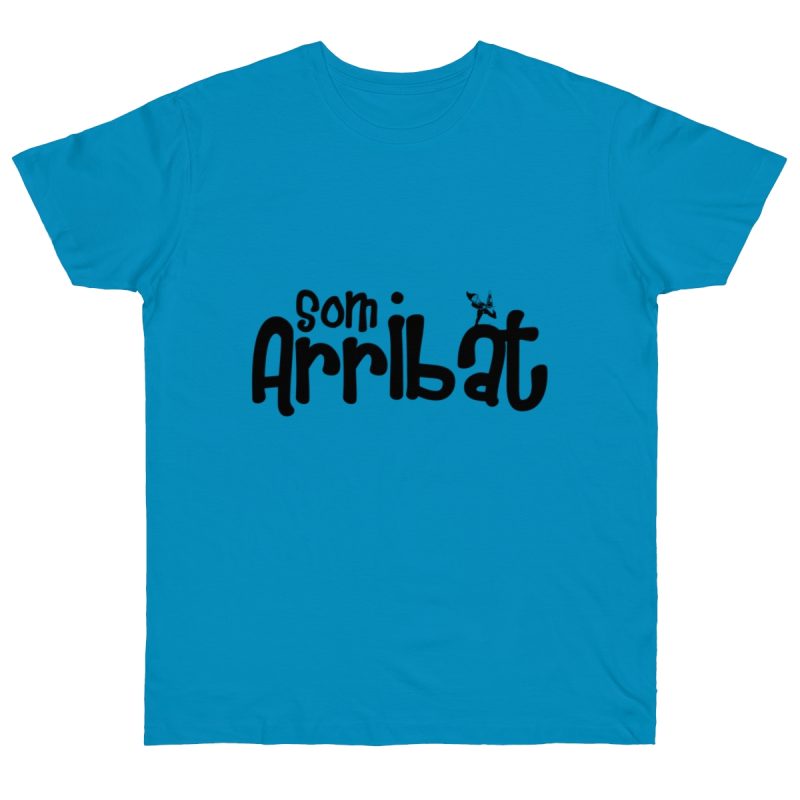 Camiseta punto liso - Azul atolon - Camiseta unisex «Som Arribat»