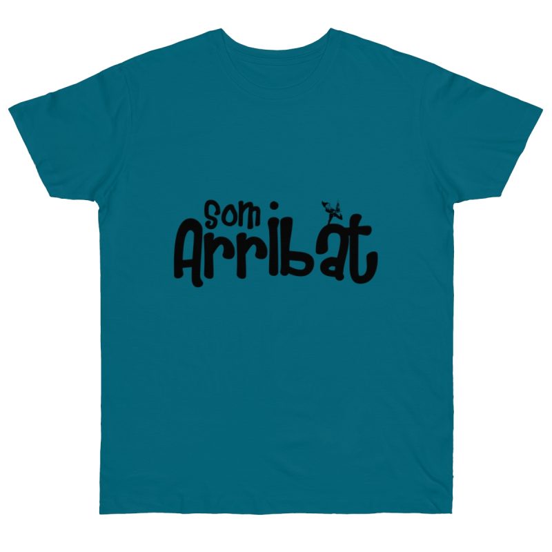 Camiseta punto liso - Azul diva - Camiseta unisex «Som Arribat»
