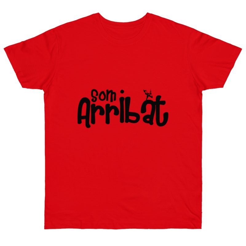 Camiseta punto liso - Rojo fuego - Camiseta unisex «Som Arribat»