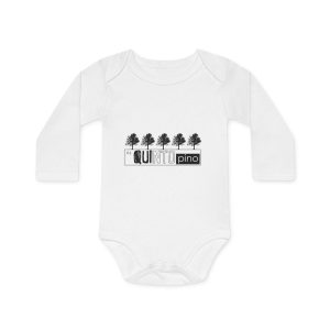 Body bebe manga larga organico - Blanco - Camiseta «Es quinto pino»