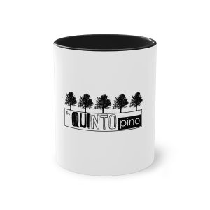 Taza bicolor - Negro - Camiseta «Es quinto pino»