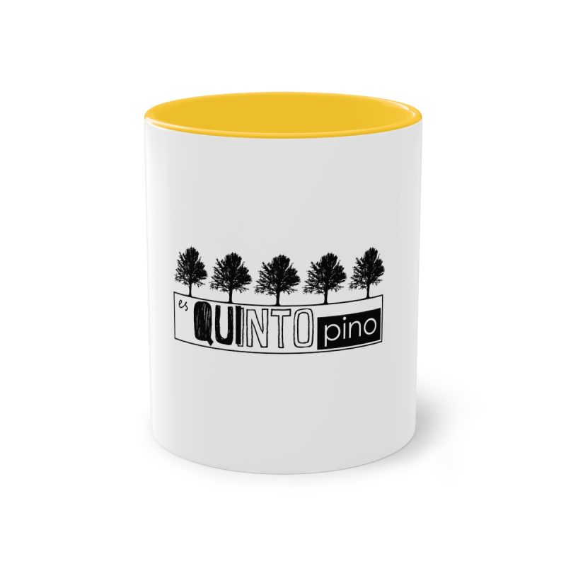 Taza bicolor - Amarillo dorado - Camiseta «Es quinto pino»