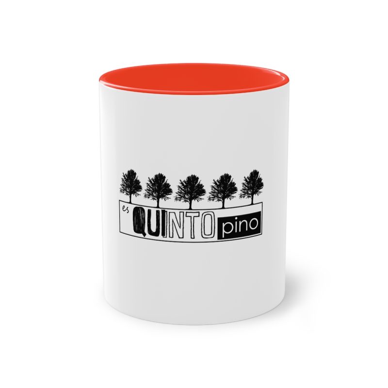 Taza bicolor - Rojo - Camiseta «Es quinto pino»