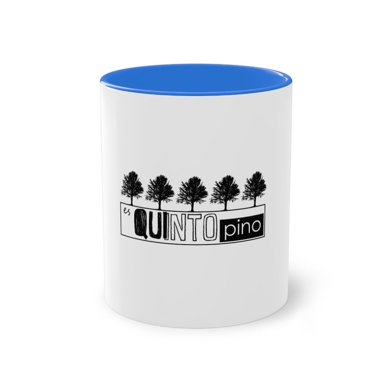 Taza bicolor - Azul Cambridge - Camiseta «Es quinto pino»