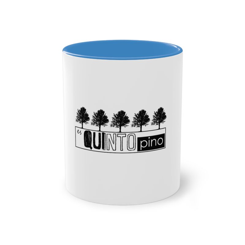 Taza bicolor - Azul claro - Camiseta «Es quinto pino»