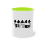 Taza bicolor - Verde claro - Camiseta «Es quinto pino»