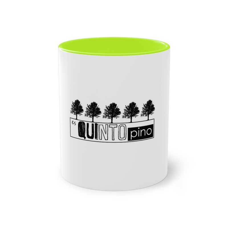 Taza bicolor - Verde claro - Camiseta «Es quinto pino»