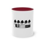 Taza bicolor - Granate - Camiseta «Es quinto pino»