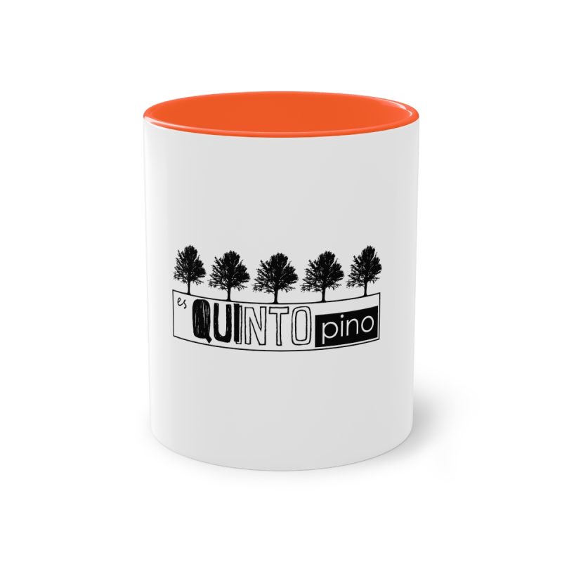Taza bicolor - Naranja - Camiseta «Es quinto pino»