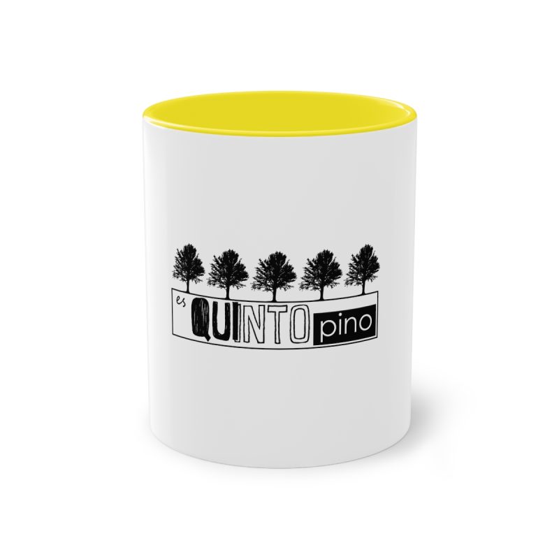 Taza bicolor - Amarillo - Camiseta «Es quinto pino»