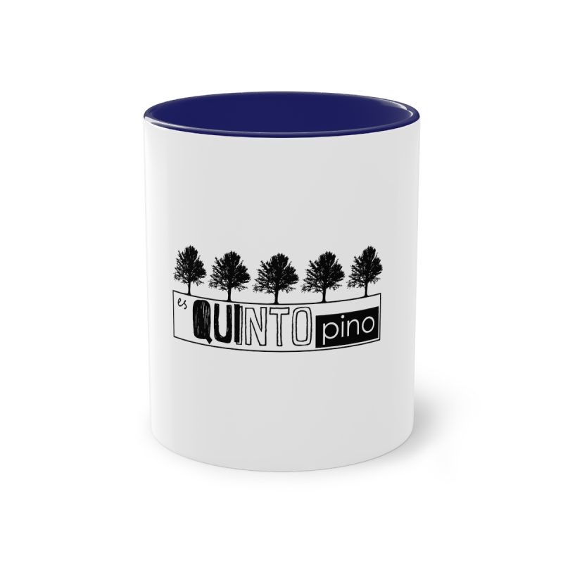 Taza bicolor - Azul oscuro - Camiseta «Es quinto pino»
