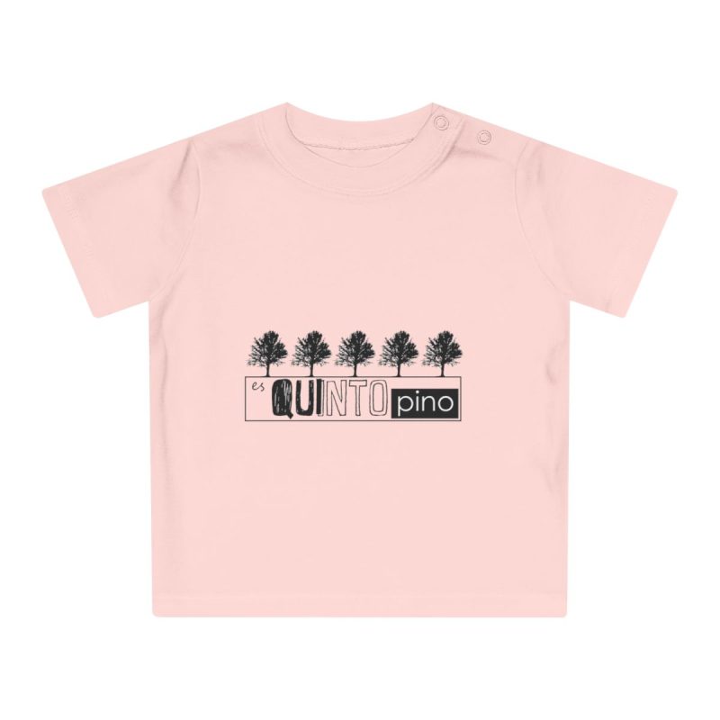 Camiseta de bebe - Rosa empolvado - Camiseta «Es quinto pino»