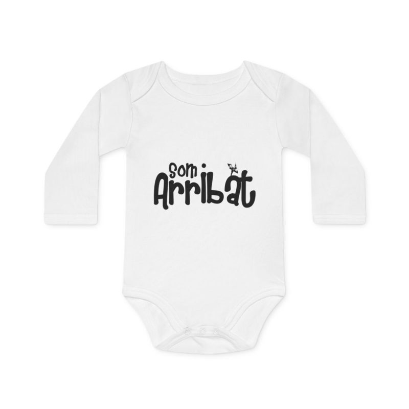 Body bebe manga larga organico - Blanco - Camiseta unisex «Som Arribat» Body bebe manga larga organico - Blanco - Camiseta unisex «Som Arribat»