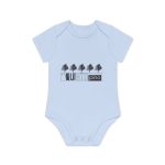 Body bebe manga corta organico - Azul empolvado - Camiseta «Es quinto pino» Body bebe manga corta organico - Azul empolvado - Camiseta «Es quinto pino»
