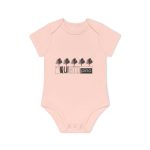 Body bebe manga corta organico - Rosa empolvado - Camiseta «Es quinto pino» Body bebe manga corta organico - Rosa empolvado - Camiseta «Es quinto pino»