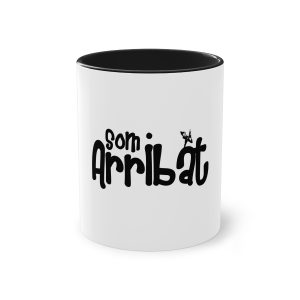 Taza bicolor - Negro - Camiseta unisex «Som Arribat»