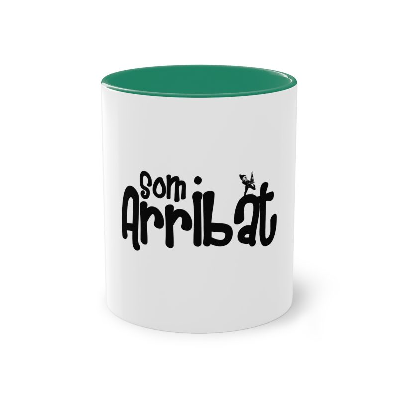 Taza bicolor - Verde oscuro - Camiseta unisex «Som Arribat»