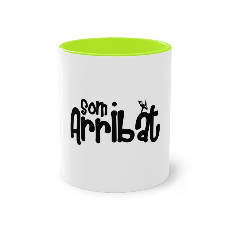 Taza bicolor - Verde claro - Camiseta unisex «Som Arribat»