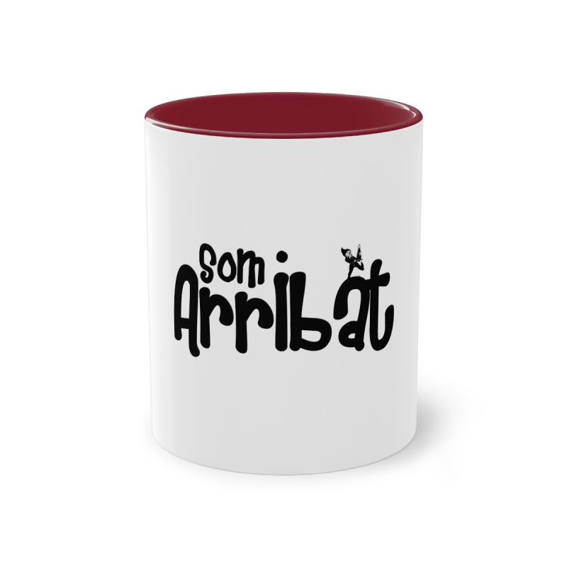 Taza bicolor - Granate - Camiseta unisex «Som Arribat»