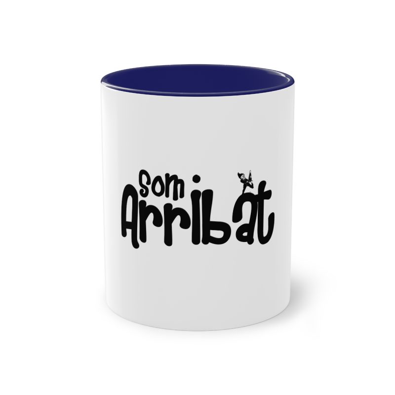 Taza bicolor - Azul oscuro - Camiseta unisex «Som Arribat»