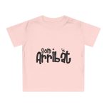 Camiseta de bebe - Rosa empolvado - Camiseta unisex «Som Arribat»