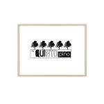 Poster con marco de madera - Marco de madera natural - Camiseta «Es quinto pino»