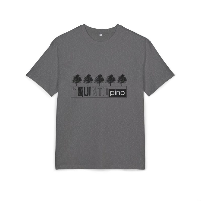 Camiseta oversize gruesa - Gris marengo jaspeado - Camiseta «Es quinto pino»