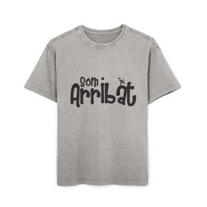 Camiseta oversize lavado acido - Gris asfalto - Camiseta unisex «Som Arribat»