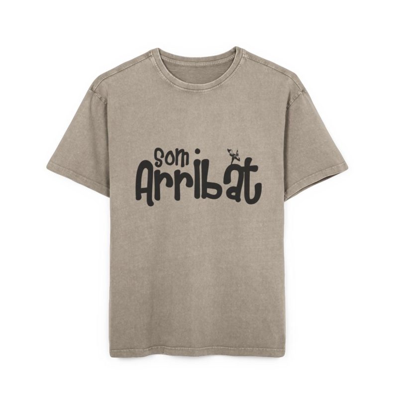 Camiseta oversize lavado acido - Caqui oscuro - Camiseta unisex «Som Arribat»