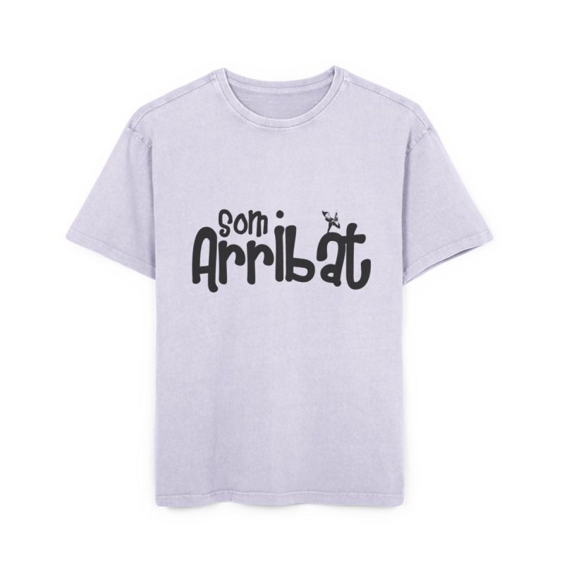 Camiseta oversize lavado acido - Lila suave - Camiseta unisex «Som Arribat»
