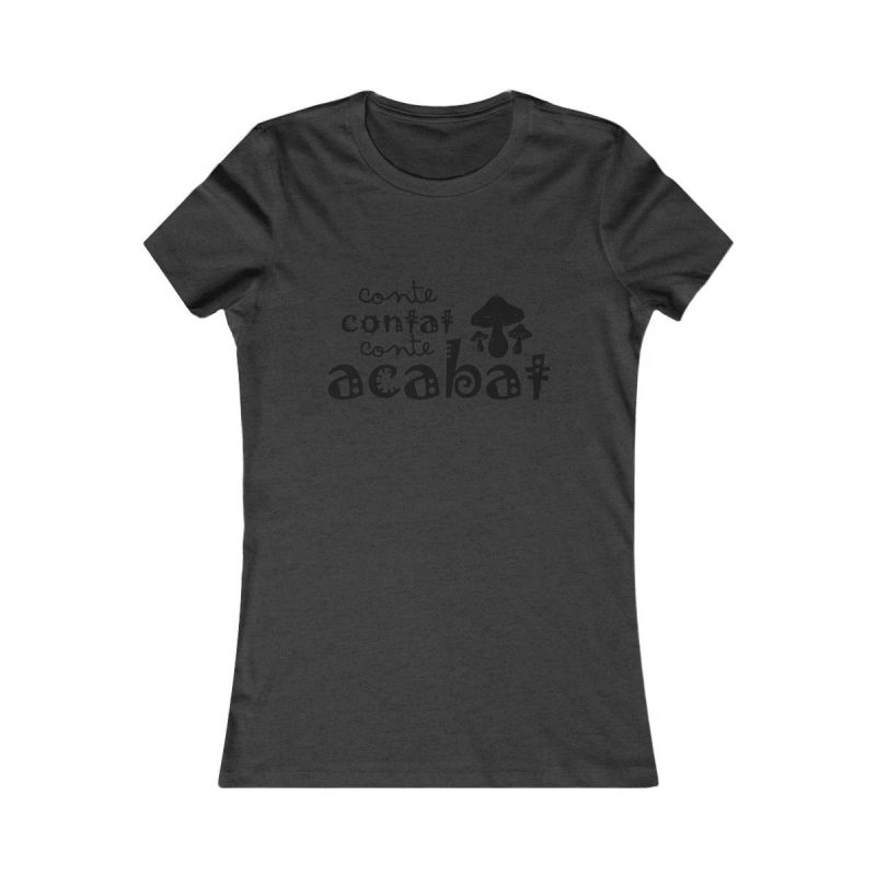 Camiseta mujer Favorite - Gris antracita jaspeado - Camiseta «Conte contat»