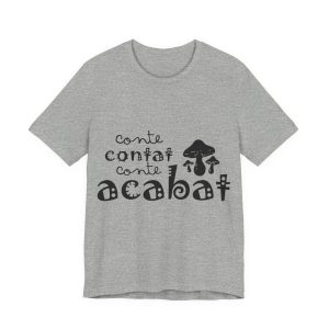 Camiseta jersey manga corta - Gris jaspeado - Camiseta «Conte contat»