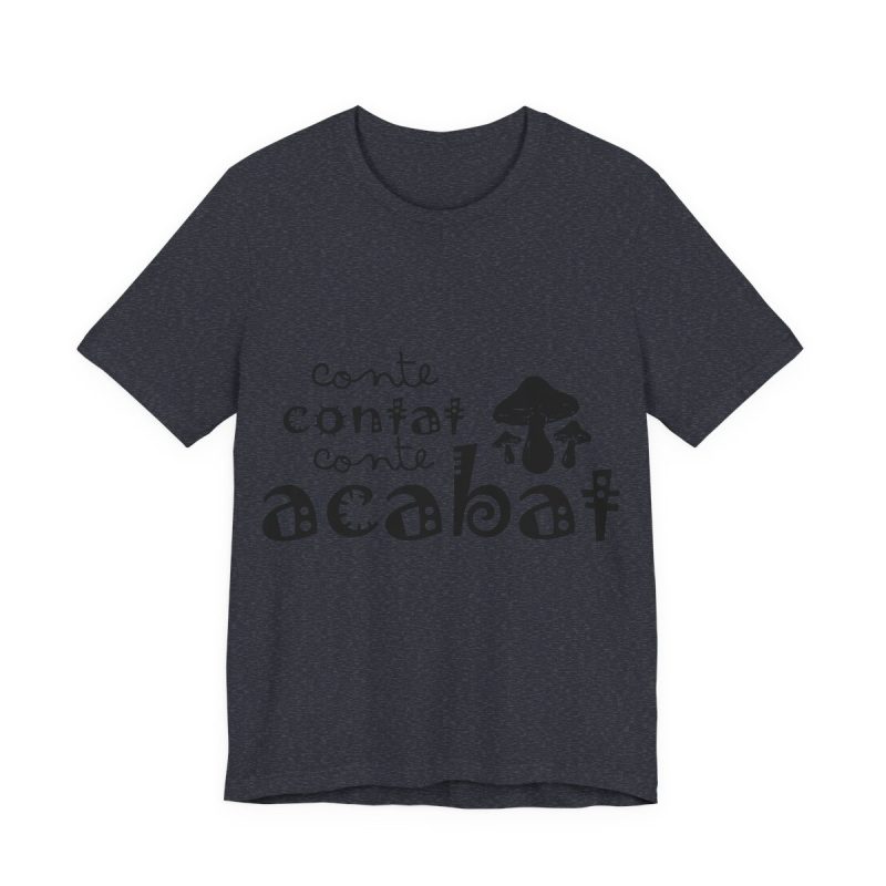 Camiseta jersey manga corta - Azul marino jaspeado - Camiseta «Conte contat»