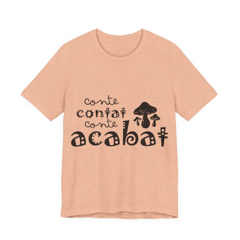 Camiseta jersey manga corta - Melocoton jaspeado - Camiseta «Conte contat»