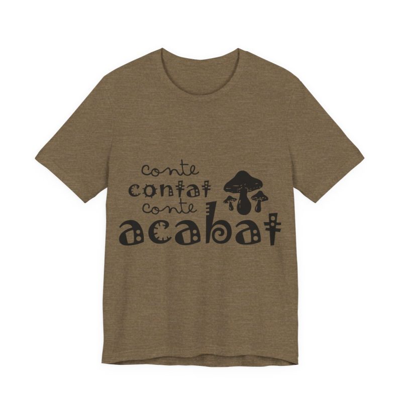 Camiseta jersey manga corta - Verde oliva jaspeado - Camiseta «Conte contat»