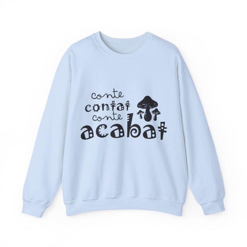 Sudadera cuello redondo - Azul claro - Camiseta «Conte contat»