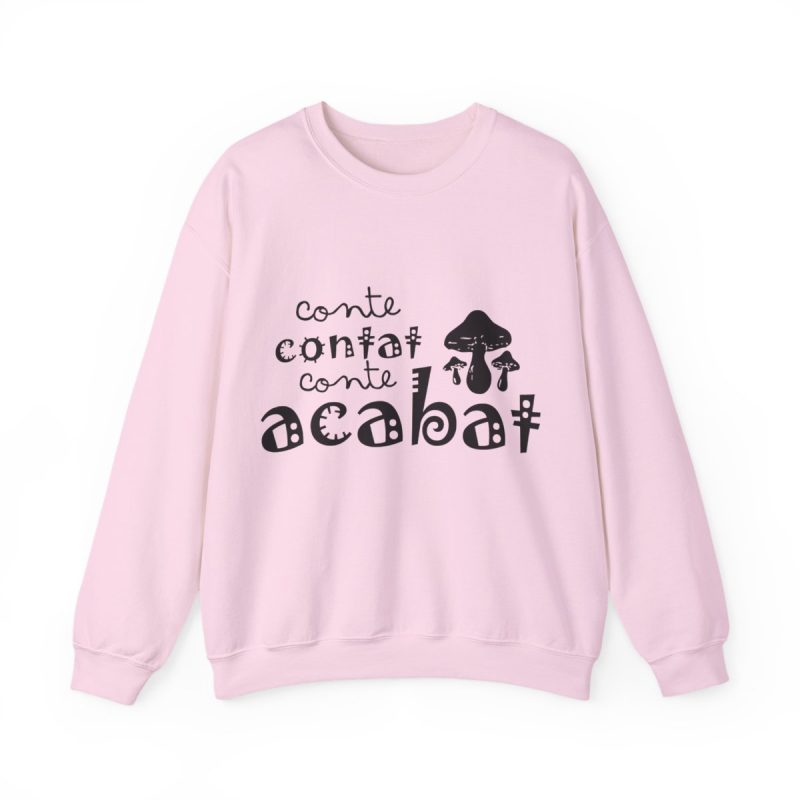 Sudadera cuello redondo - Rosa claro - Camiseta «Conte contat»