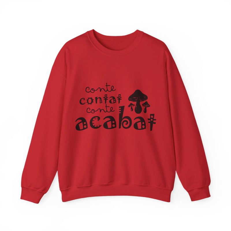 Sudadera cuello redondo - Rojo - Camiseta «Conte contat»