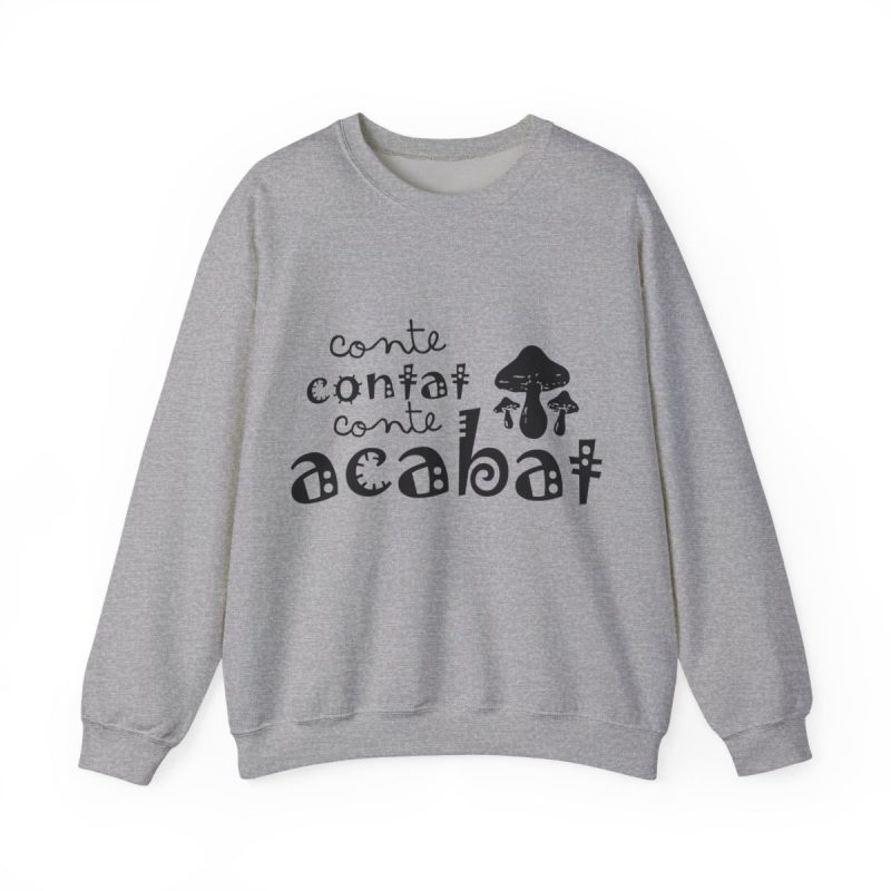 Sudadera cuello redondo - Gris deportivo - Camiseta «Conte contat»