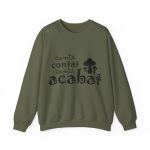 Sudadera cuello redondo - Verde militar - Camiseta «Conte contat»