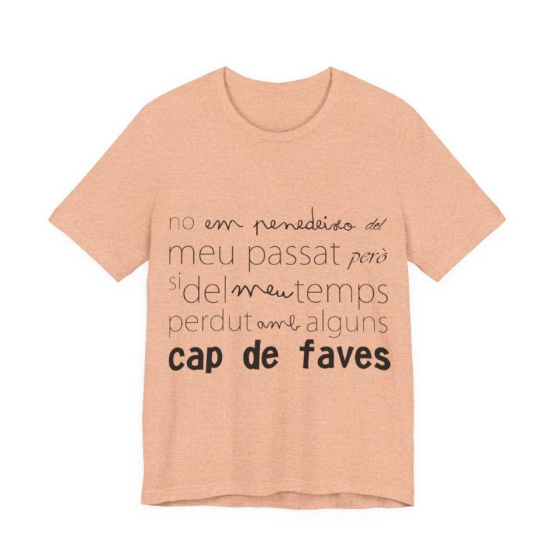 Camiseta jersey manga corta - Melocoton jaspeado - Camiseta «No em penedeixo»