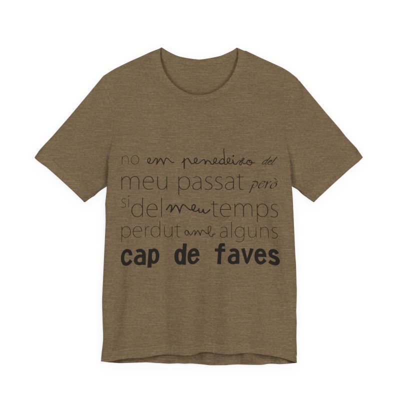 Camiseta jersey manga corta - Verde oliva jaspeado - Camiseta «No em penedeixo»