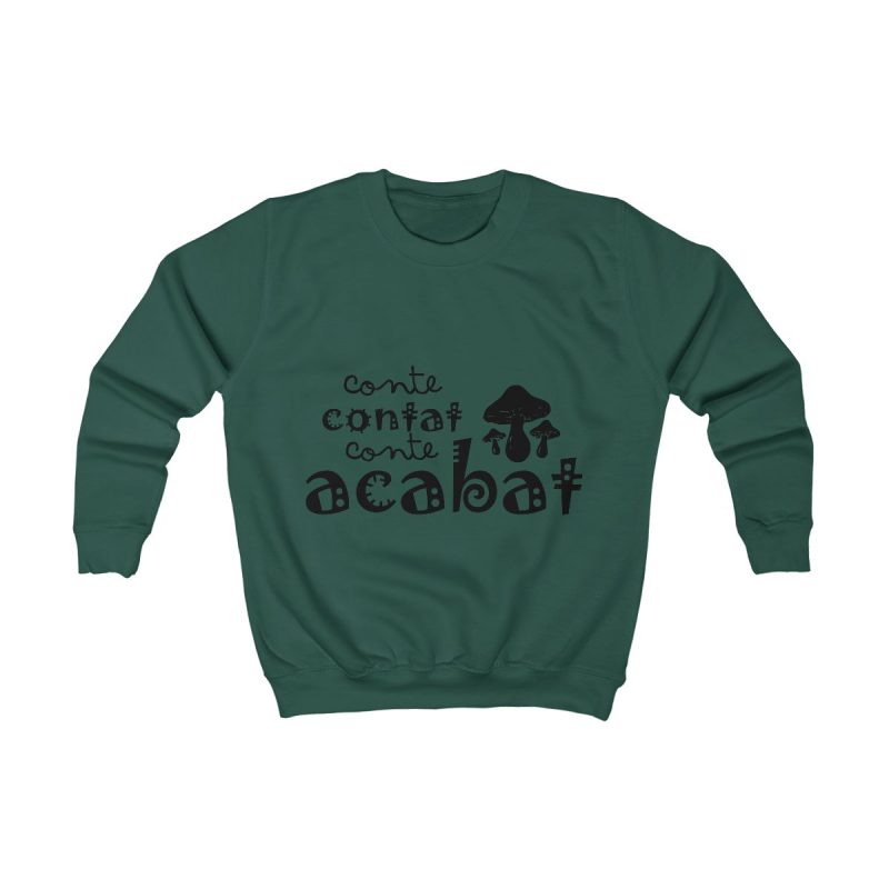 Sudadera infantil - Verde botella - Camiseta «Conte contat»