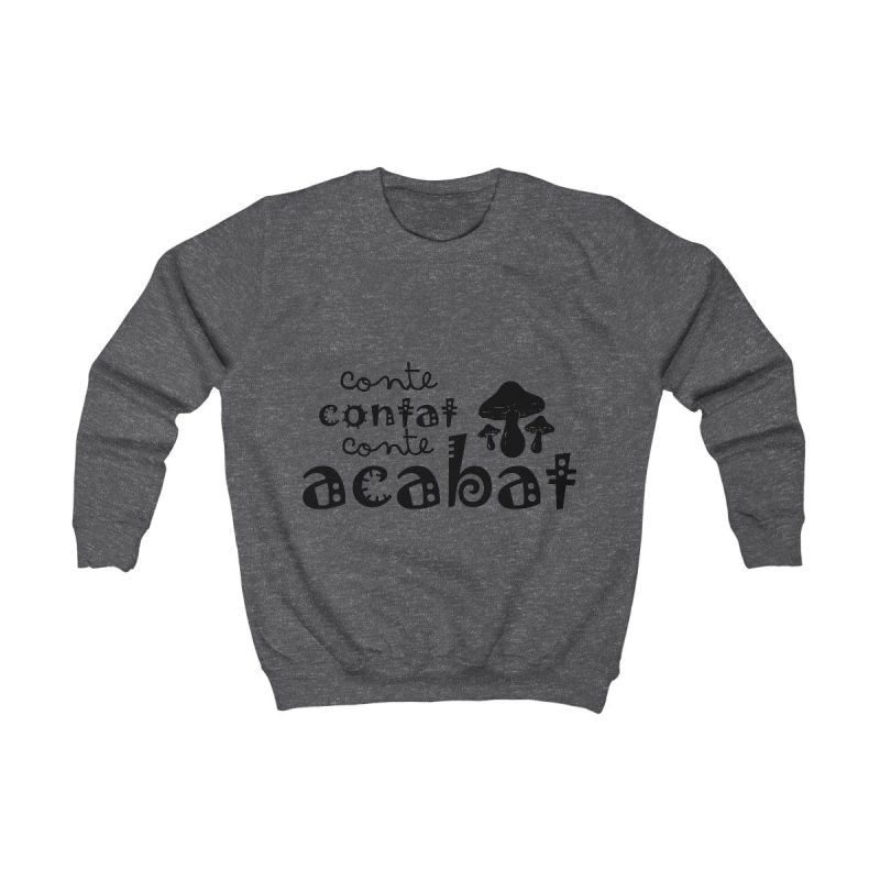 Sudadera infantil - Gris marengo - Camiseta «Conte contat»