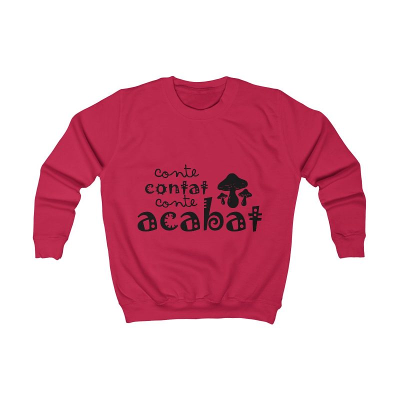 Sudadera infantil - Rojo fuego - Camiseta «Conte contat»