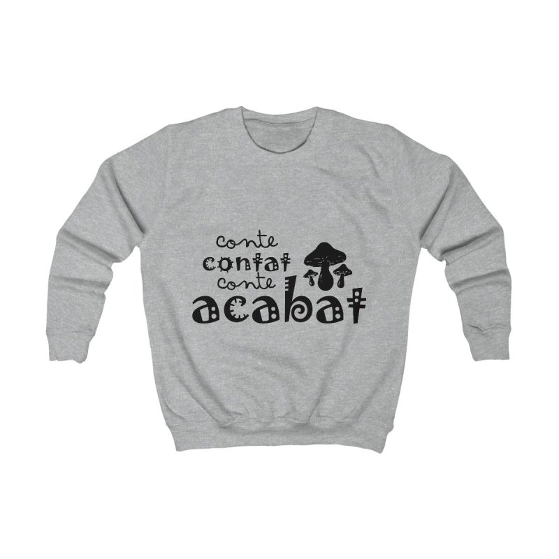 Sudadera infantil - Gris jaspeado claro - Camiseta «Conte contat»