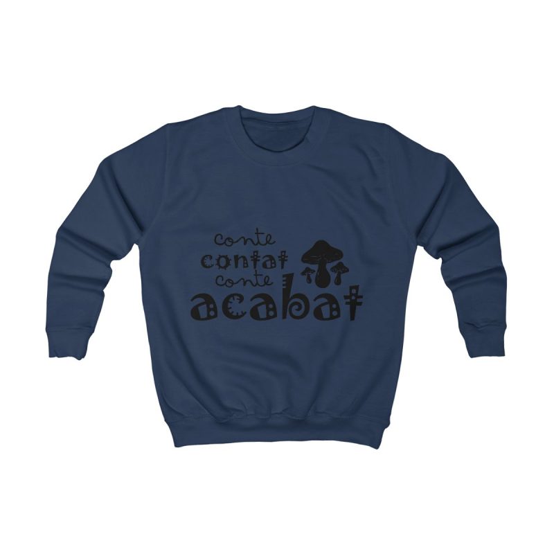 Sudadera infantil - Azul marino Oxford - Camiseta «Conte contat»